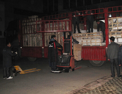 石家莊博物館布展搬運工具(冠航手動液壓搬運車)